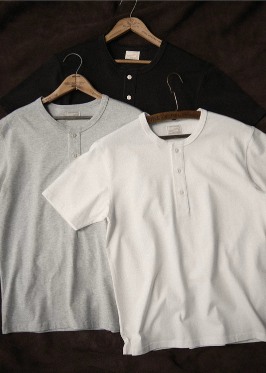 Regular-Fit Henley T-shirt  #MC002