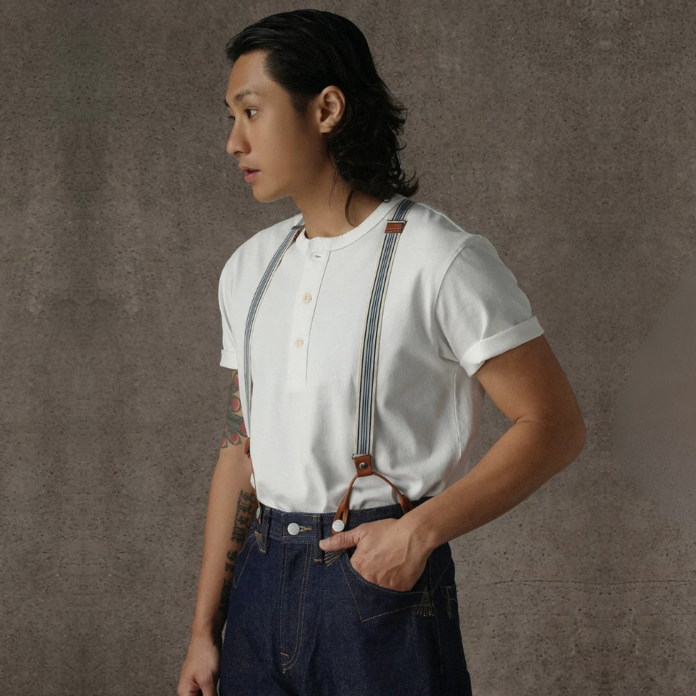 Regular-Fit Henley T-shirt  #MC002