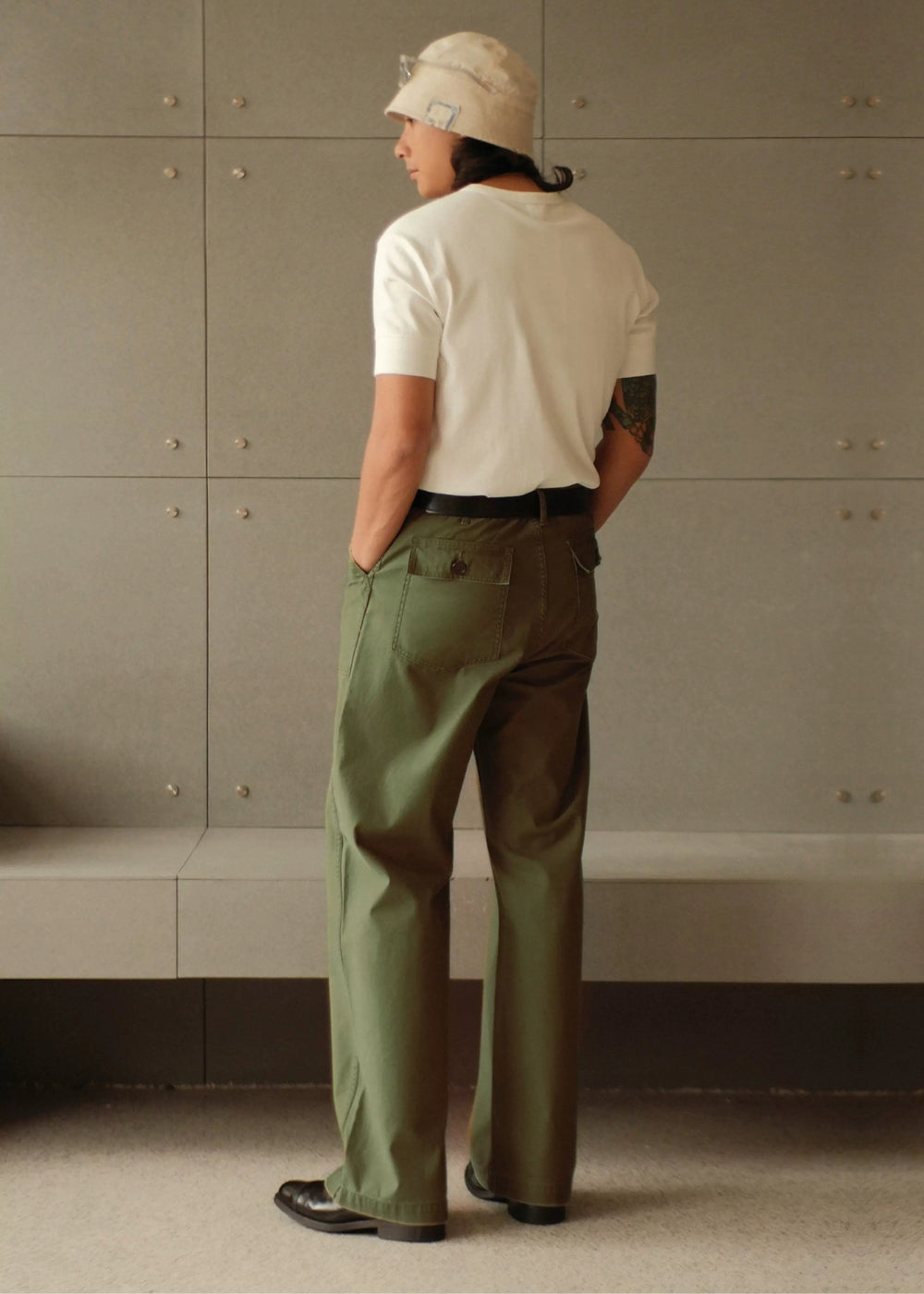 Olive Green Fatigue Trousers  #MC004
