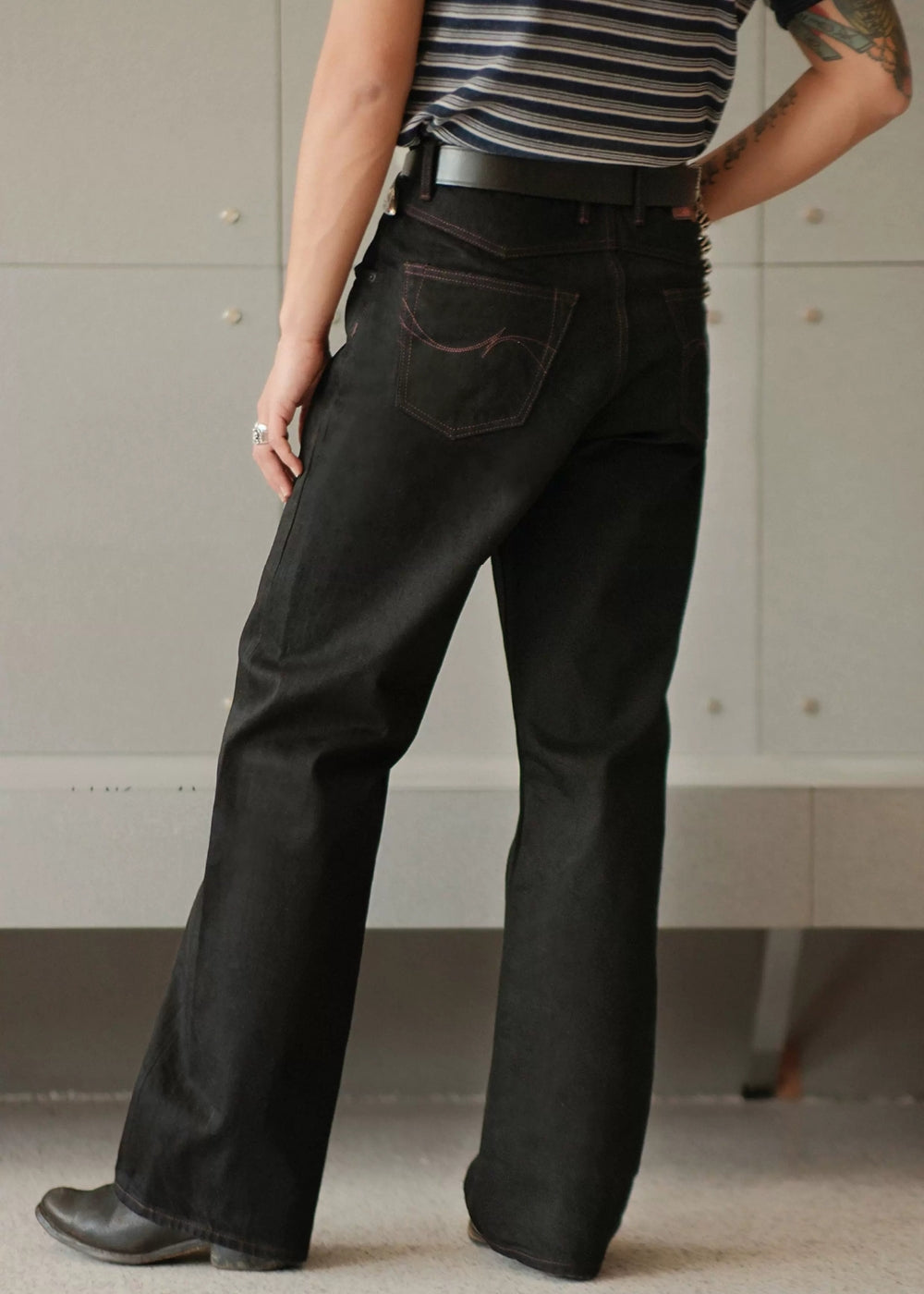 Black Swordsman Wide-Leg jeans  #MC005