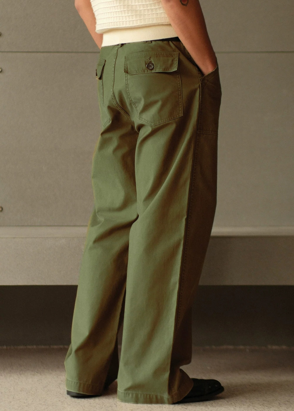 Olive Green Fatigue Trousers  #MC004