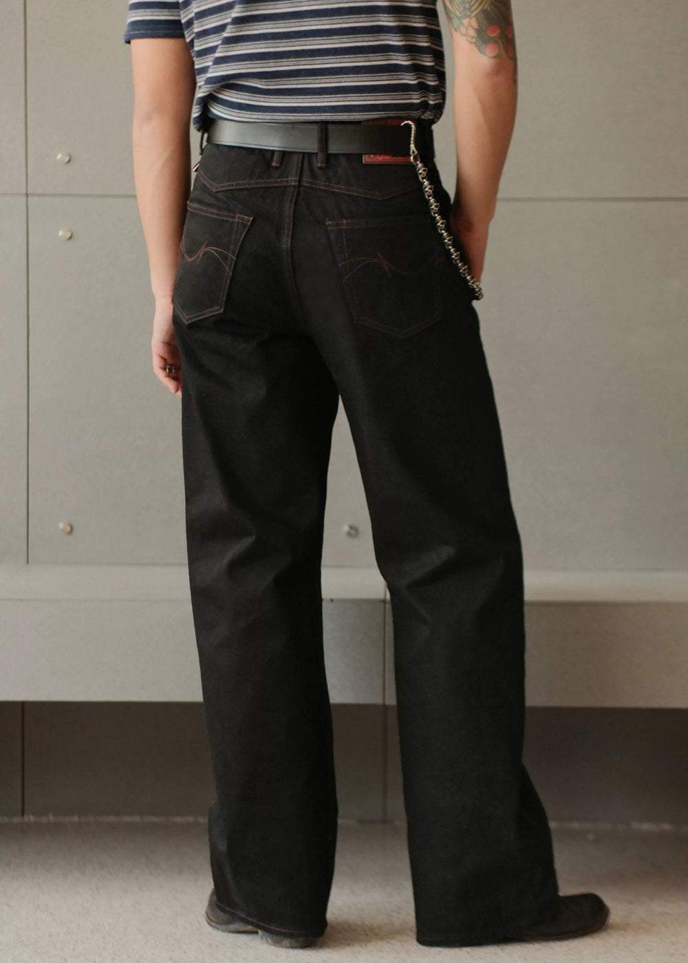 Black Swordsman Wide-Leg jeans  #MC005