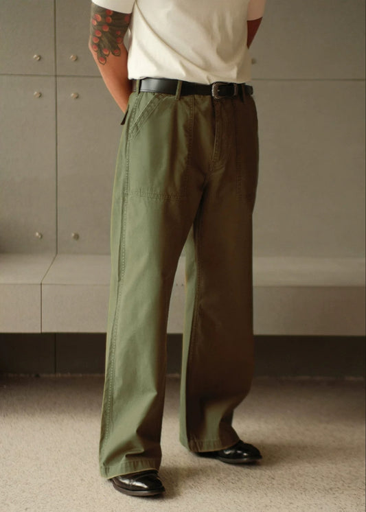 Olive Green Fatigue Trousers  #MC004