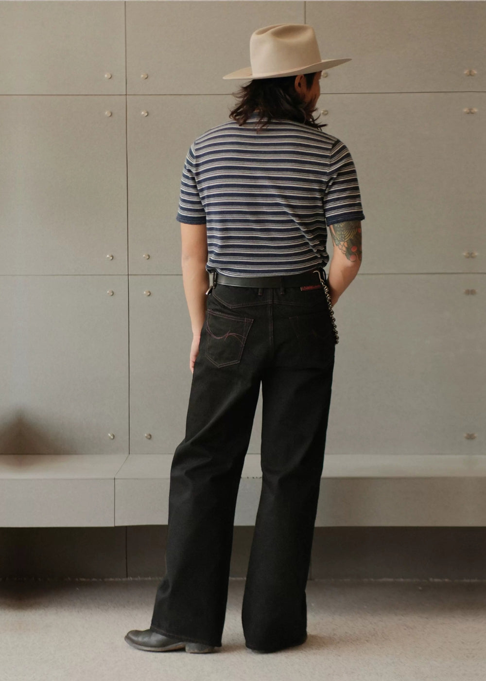Black Swordsman Wide-Leg jeans  #MC005