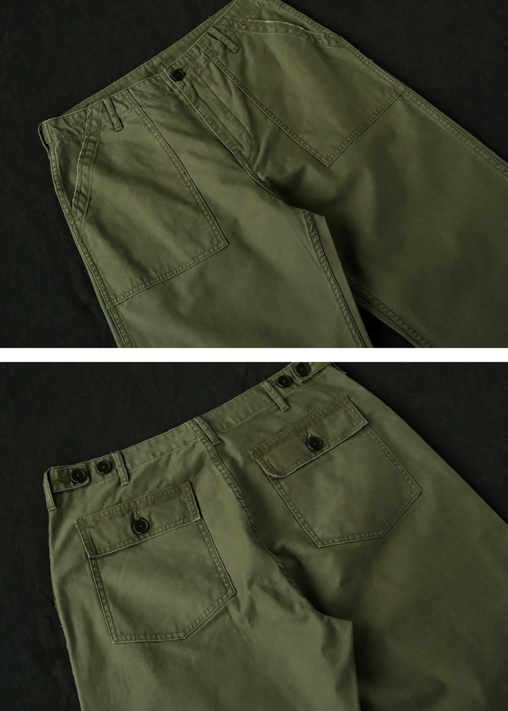 Olive Green Fatigue Trousers  #MC004