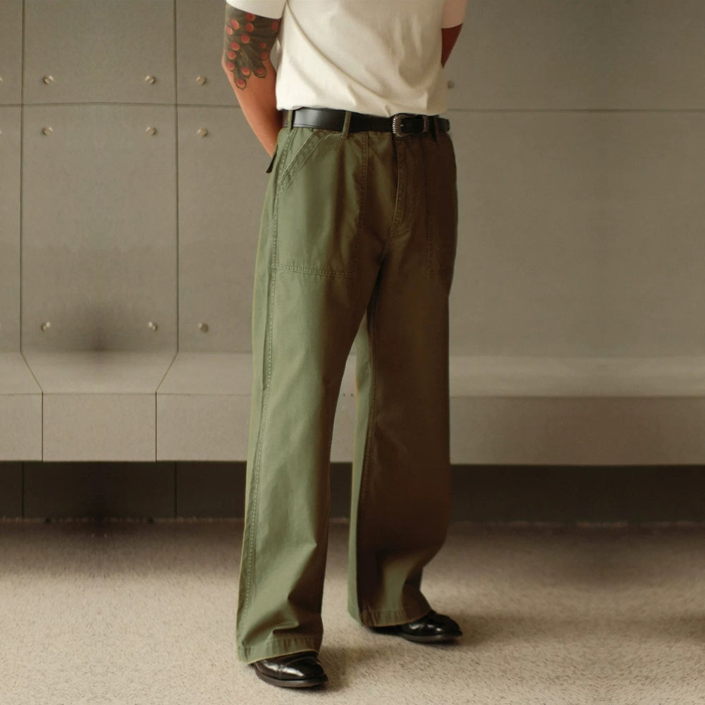 Olive Green Fatigue Trousers  #MC004