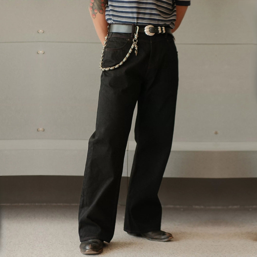 Black Swordsman Wide-Leg jeans  #MC005